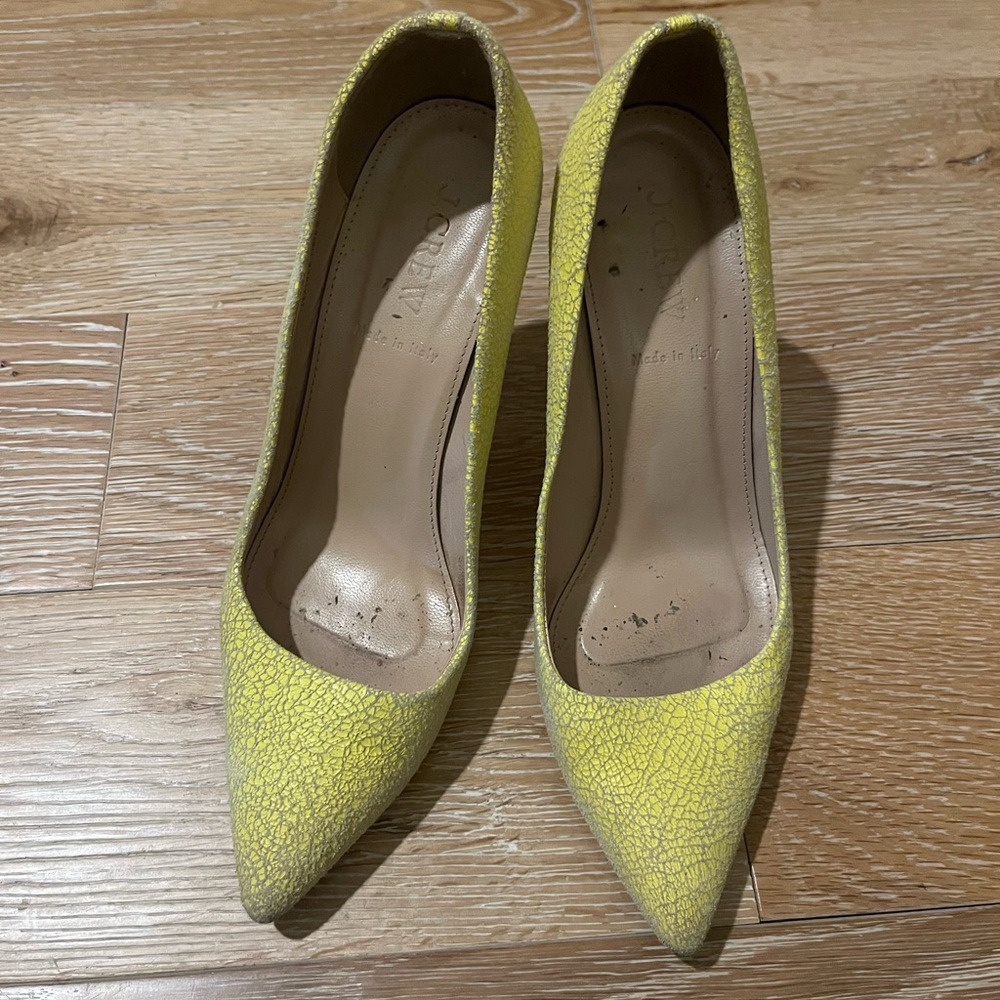 J.crew citron yellow heels